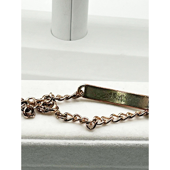 Juicy Couture Rose Gold Bracelet Pave Stone Bar Bracelet - Picture 4 of 5